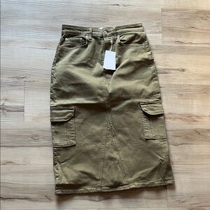 Rails Khaki Pencil Skirt